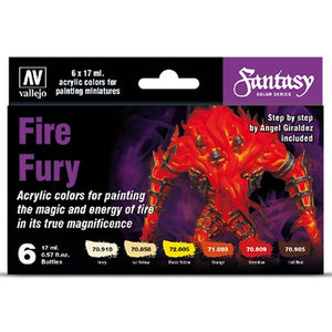 Vallejo Model Color - Fantasy Color Series: Fire Fury Paint Set (6) (70.243)