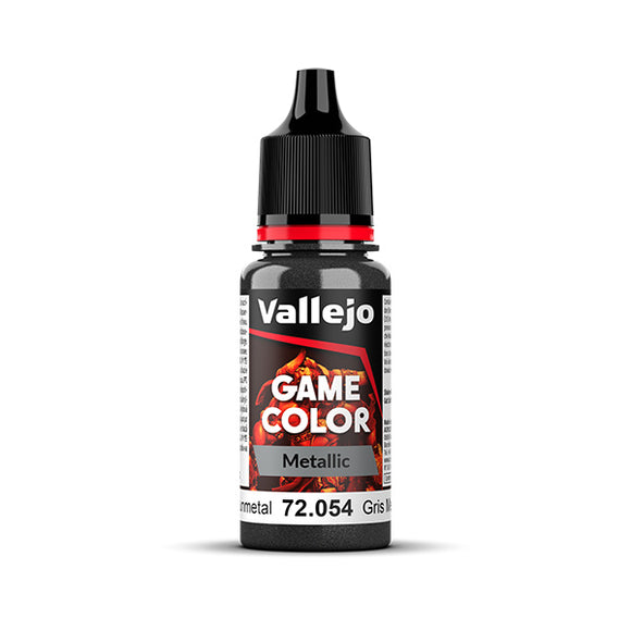 Vallejo Game Color: Dark Gunmetal (Metallic) (72.054) - New Formula