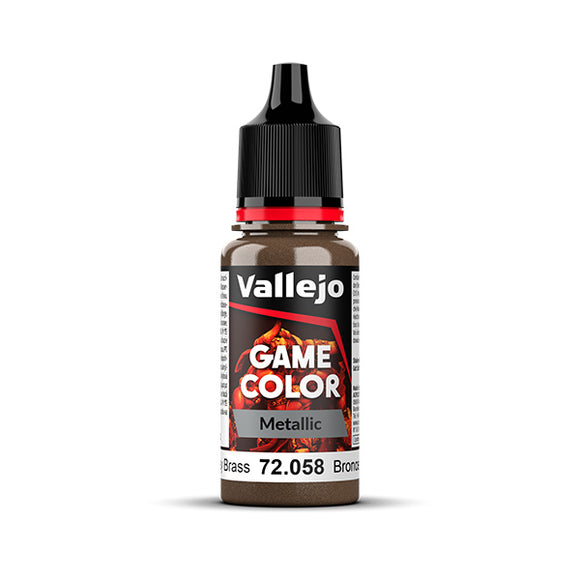 Vallejo Game Color: Brassy Brass (Metallic) (72.058) - New Formula