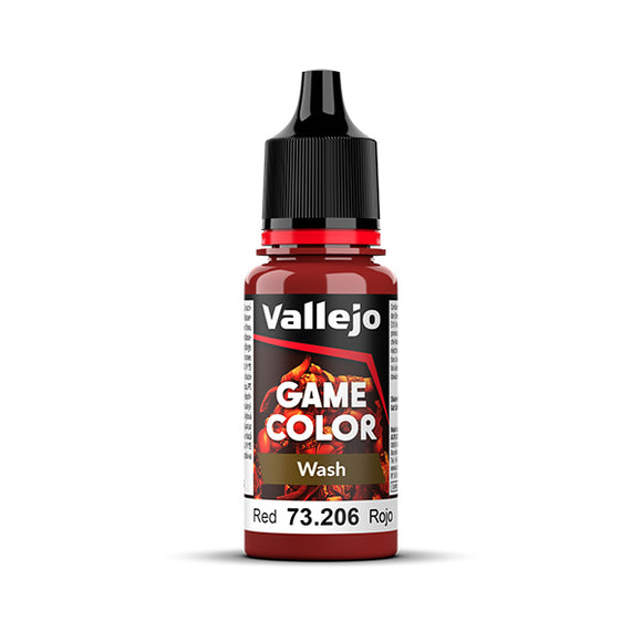 Vallejo Game Color Wash: Red (73.206) - New Formula
